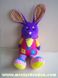 Doudou Lapin Fizzy Multicolore 