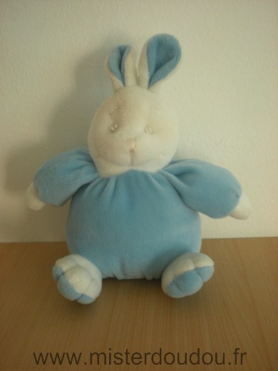 Doudou Lapin Gerca Bleu blanc 