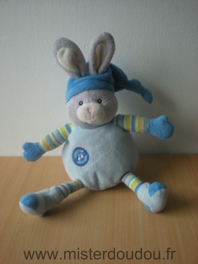 Doudou Lapin Gipsy Bleu 