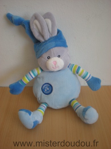 Doudou Lapin Gipsy Bleu 