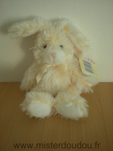 Doudou Lapin Gipsy Jaune blanc 