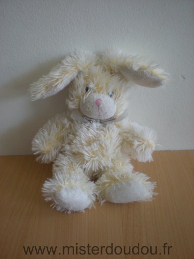 Doudou Lapin Gipsy Jaune blanc 