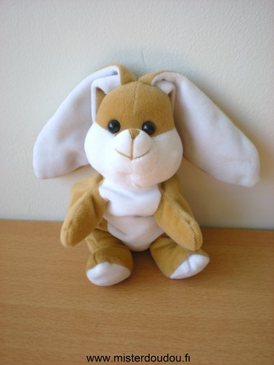 Doudou Lapin Gipsy Marron blanc 