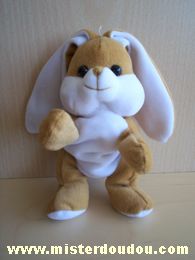 Doudou Lapin Gipsy Marron ventre blanc 