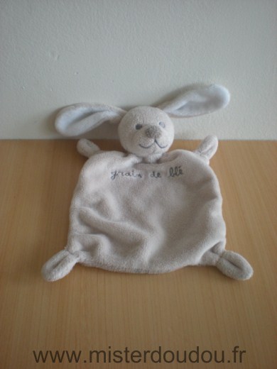 Doudou Lapin Grain de ble Beige 