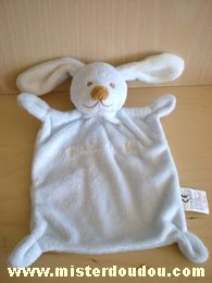 Doudou Lapin Grain de ble Bleu blanc 