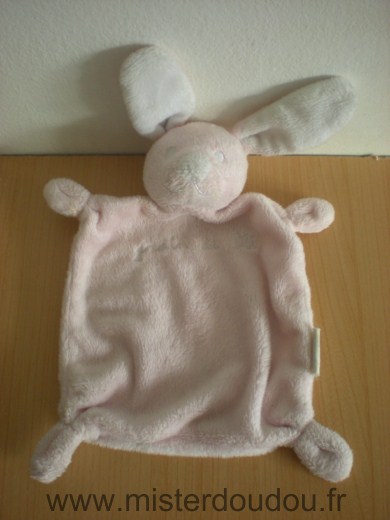 Doudou Lapin Grain de ble Rose nez blanc 