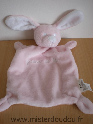 Doudou Lapin Grain de ble Rose nez blanc 