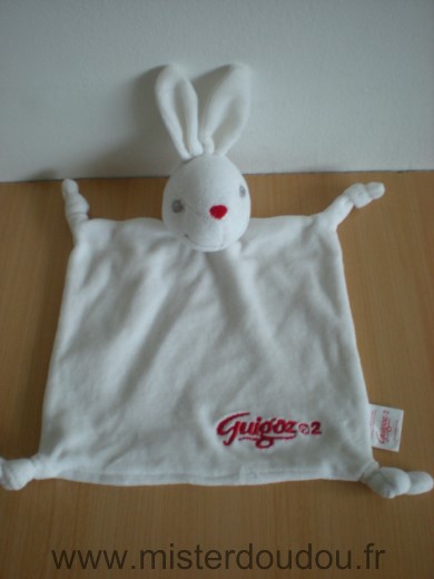 Doudou Lapin Guigoz Blanc guigoz 2 rouge 