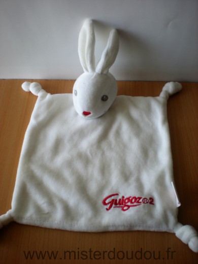 Doudou Lapin Guigoz Blanc guigoz 2 rouge 