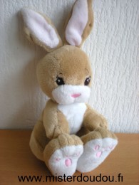 Doudou Lapin H et m Beige balnc 