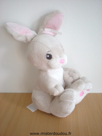 Doudou Lapin H et m Beige rose 