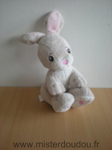 Doudou Lapin H et m Beige rose 