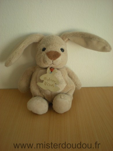 Doudou Lapin Histoire d ours Beige 