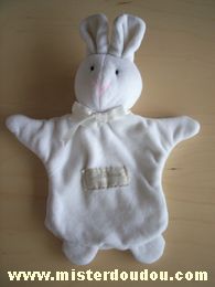 Doudou Lapin Histoire d ours Blanc Calidoux nature