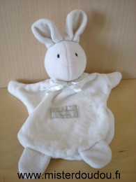 Doudou Lapin Histoire d ours Blanc calidoux nature 