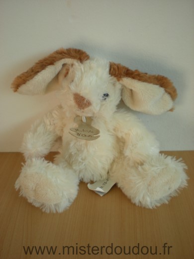 Doudou Lapin Histoire d ours Ecru marron 