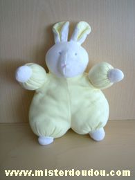 Doudou Lapin Histoire d ours Jaune blanc 