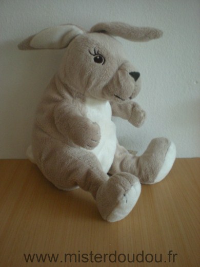 Doudou Lapin Ikéa Beige blanc 