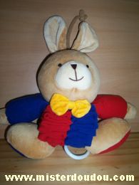 Doudou Lapin Ikéa Beige bleu rouge Lapin musical comme neuf
etiquette coupée