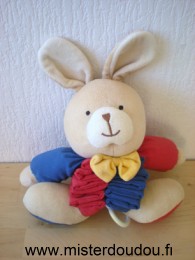 Doudou Lapin Ikéa Bleu rouge accordéon Musical