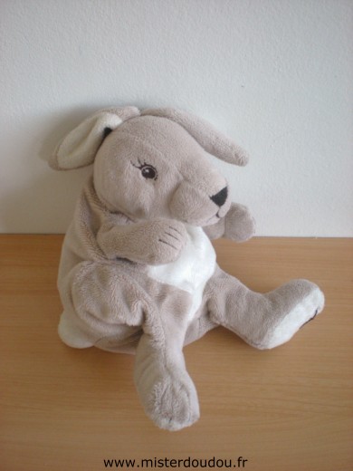 Doudou Lapin Ikéa Gris blanc 