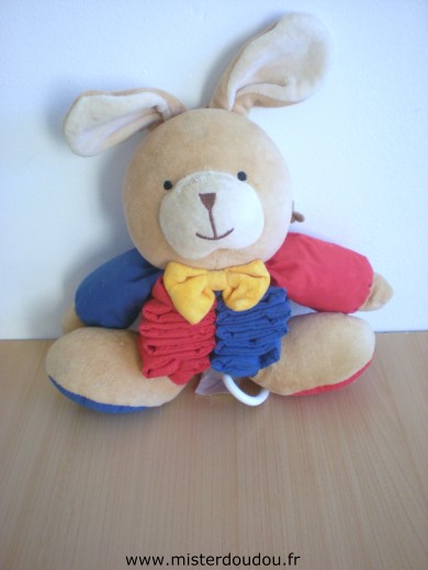 Doudou Lapin Ikéa Rouge bleu 