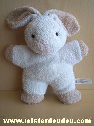 Doudou Lapin Impexit Blanc beige En tissus éponge