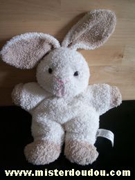 Doudou Lapin Impexit Ecru / marron 