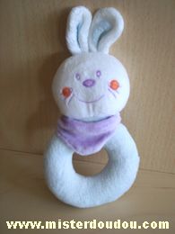 Doudou Lapin Influx Bleu foulard violet Pas d etiquette, marque influx?