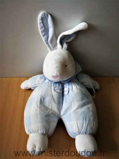 Doudou Lapin Jacadi Bleu blanc 