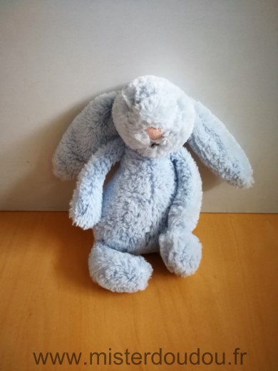 Doudou Lapin Jellycat Bleu nez rose 