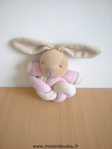 Doudou Lapin Kaloo Blanc rose 