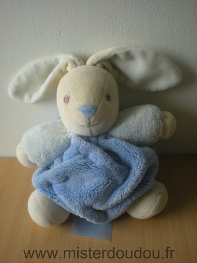 Doudou Lapin Kaloo Bleu plume 