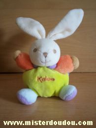 Doudou Lapin Kaloo Jaune orange mauve Mini kaloo