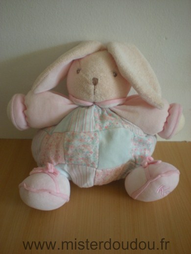 Doudou Lapin Kaloo Liliblue rose bleu 