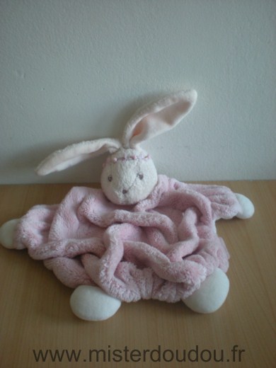 Doudou ours rose fleur KALOO lilirose 22cm - SOS blanket