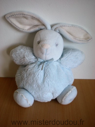 Doudou Lapin Kaloo Peluche bleu perle 