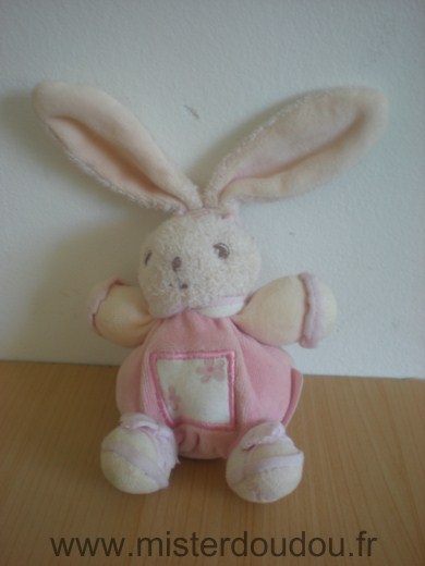 Doudou Lapin Kaloo Rose Mini doudou attache sucette