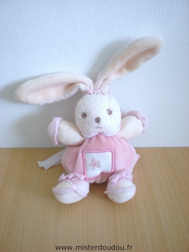 Doudou Lapin Kaloo Rose Mini kaloo attache tétine