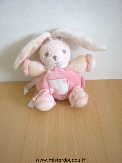 Doudou Lapin Kaloo Rose Mini kaloo attache tétine