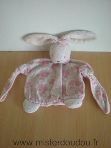 Doudou Lapin Kaloo Rose lillirose motifs fleurs 