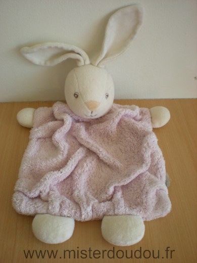 Doudou Lapin Kaloo Rose plume 