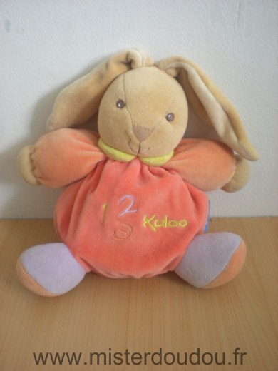 Doudou Lapin Kaloo Rouge orange 123 kaloo - Mister Doudou : SOS Doudou Perdu