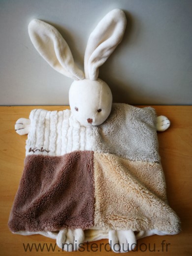 Doudou Lapin Kaloo Sable beige marron 