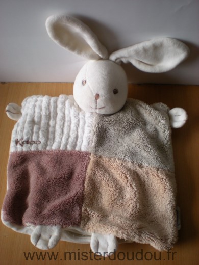 Doudou Lapin Kaloo Sable marron gris beige 