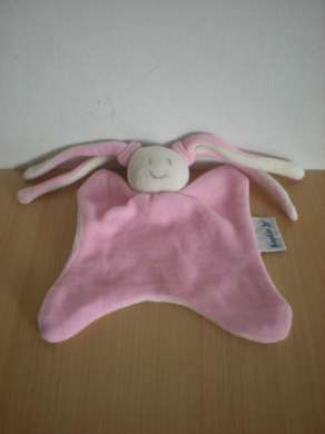 Doudou Lapin Keptin Rose écru 