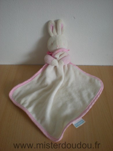 Doudou Lapin Klorane Blanc rose 