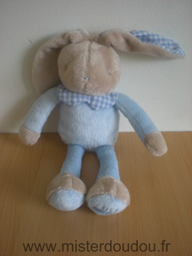 Doudou Lapin Klorane Bleu beige 