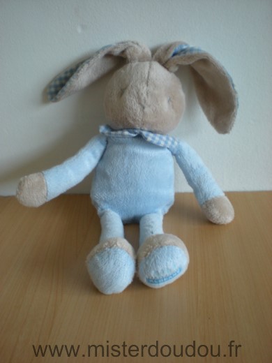 Doudou Lapin Klorane Bleu beige 